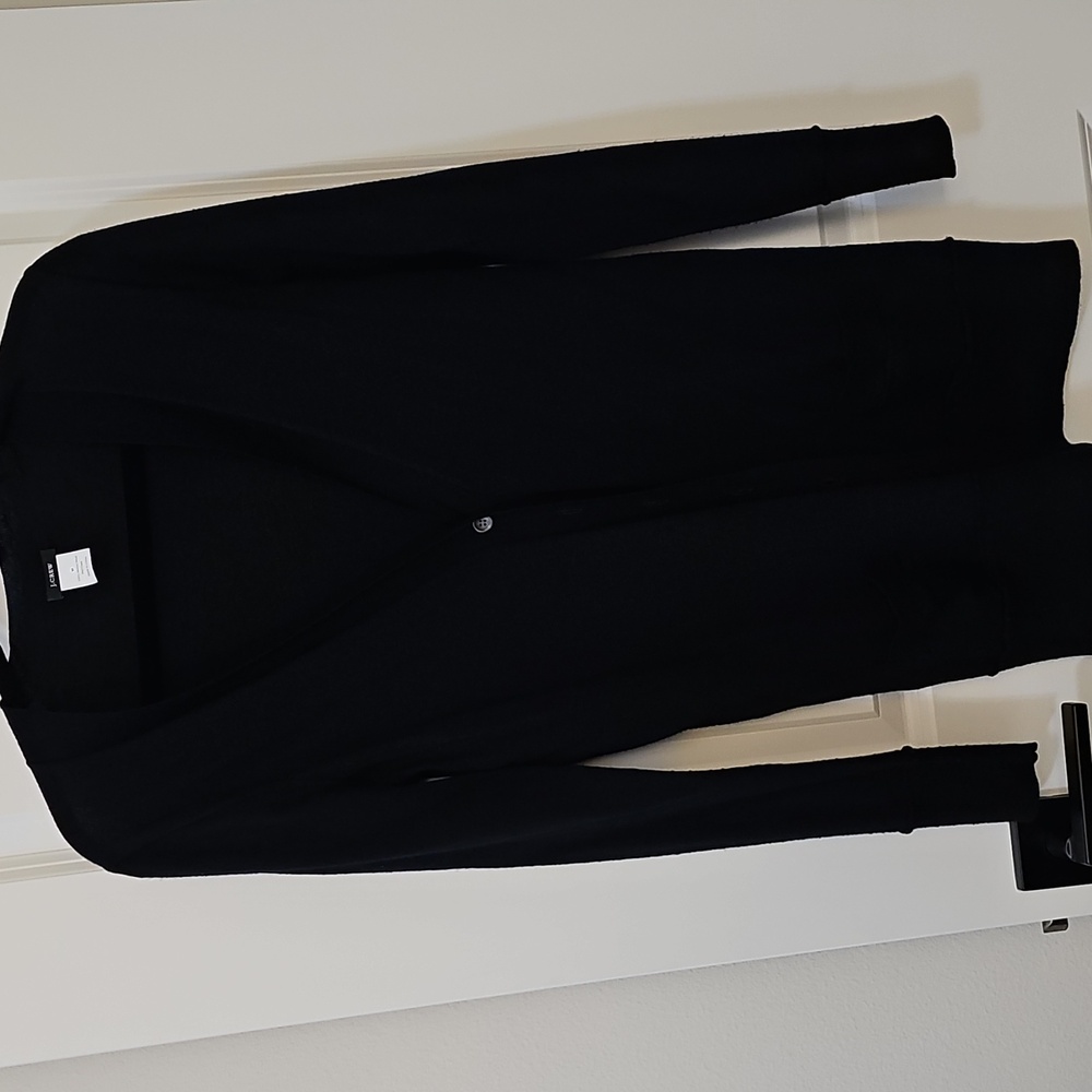 J. Crew Women's Black Wool Cardigan Sweater